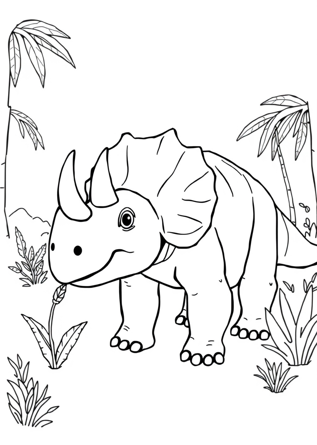 Ausmalbild: Triceratops