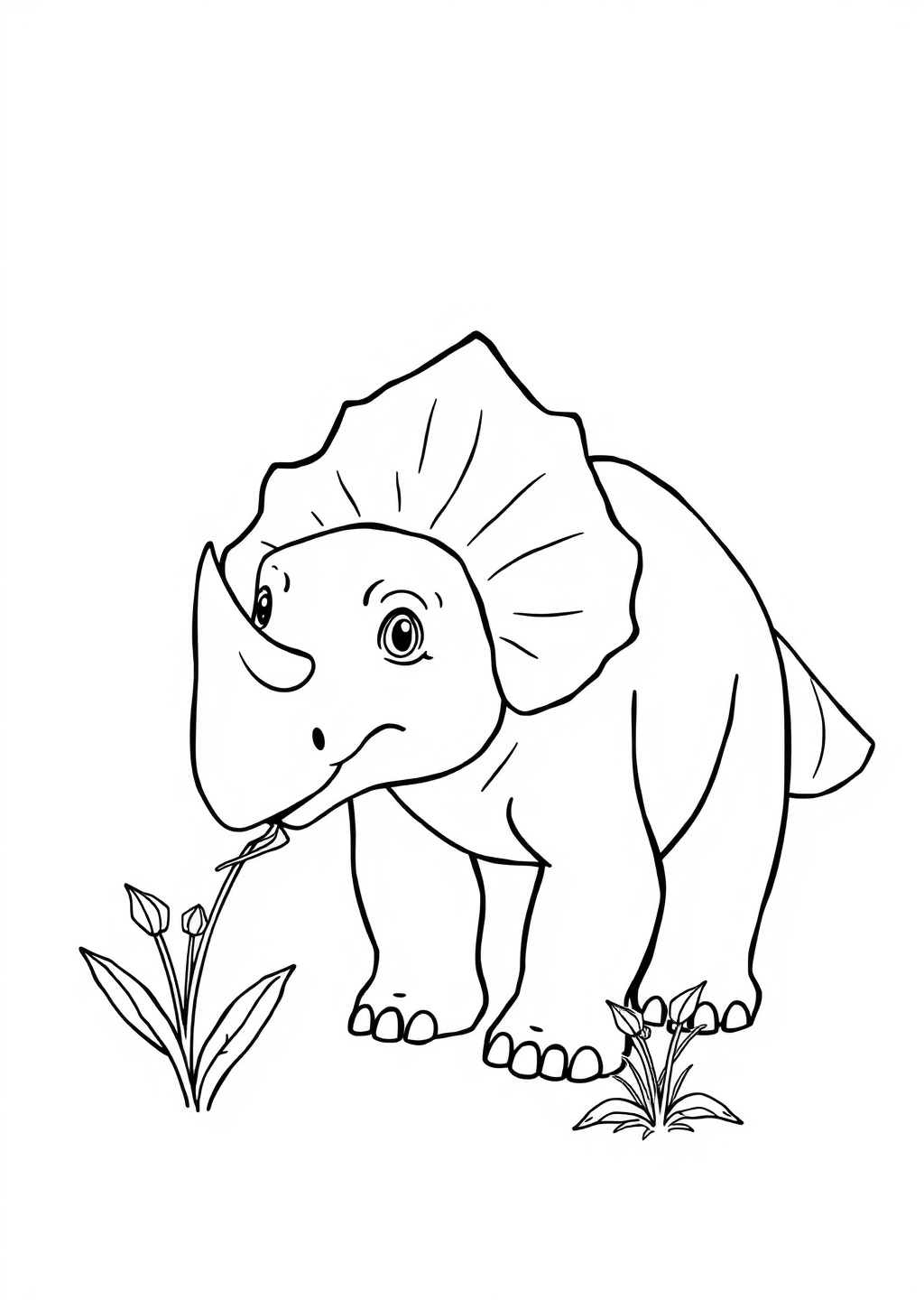 Ausmalbild: Triceratops