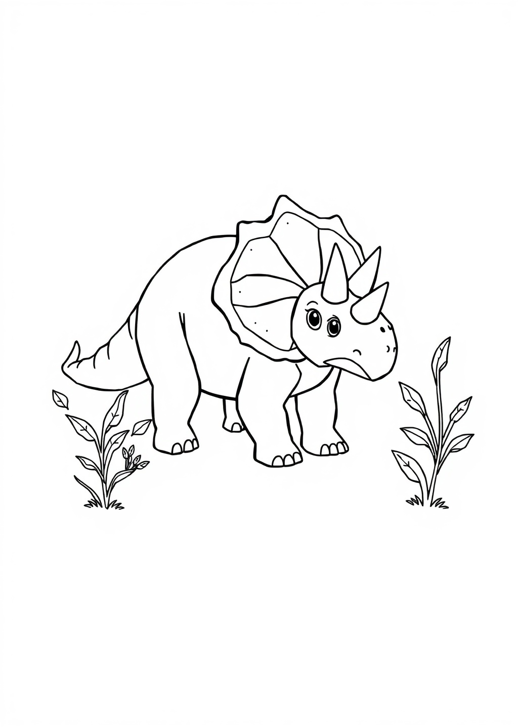 Ausmalbild: Triceratops
