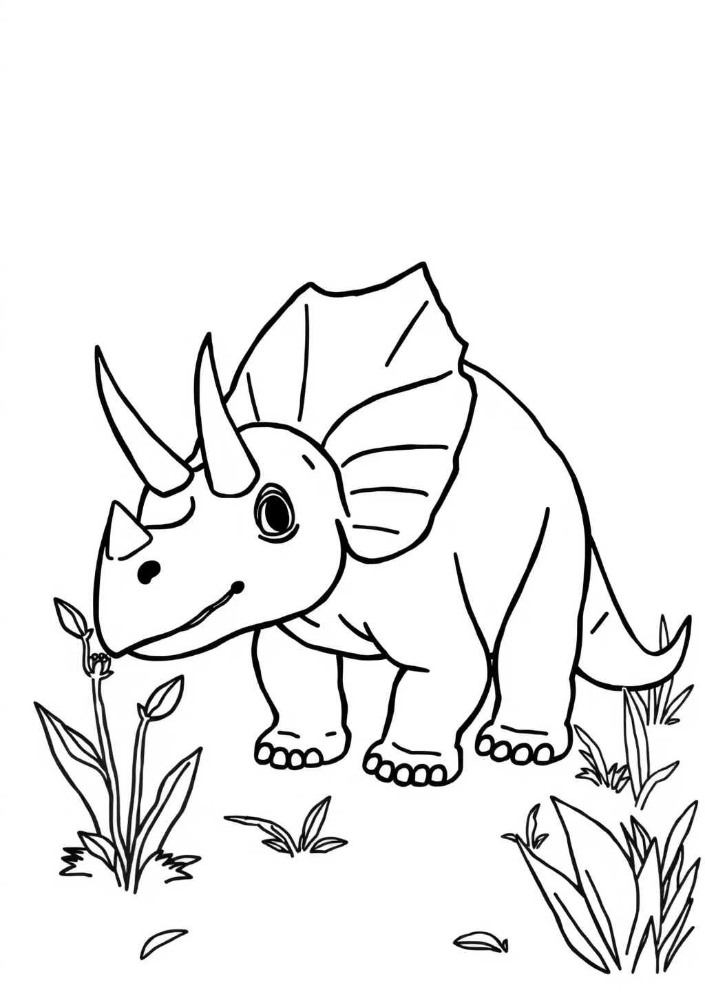 Ausmalbild: Triceratops