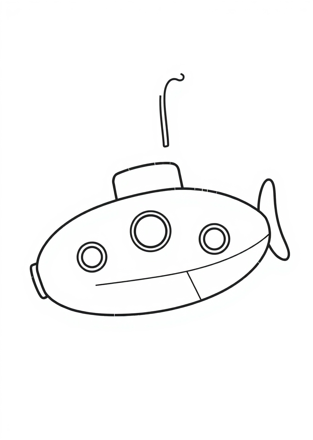 Ausmalbild: U-Boot