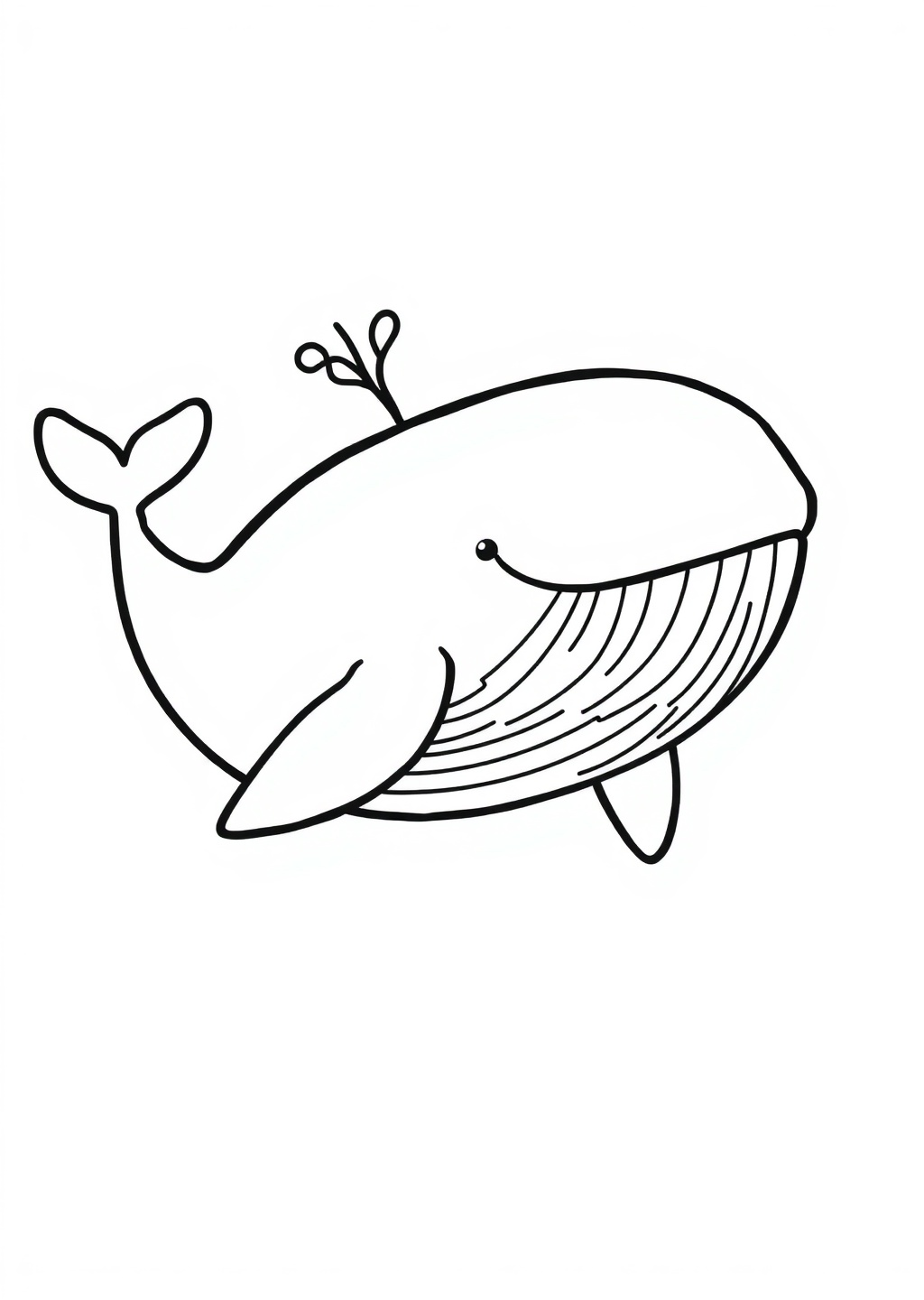 Ausmalbild: Wal