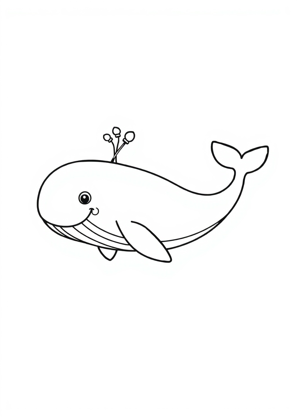 Ausmalbild: Wal