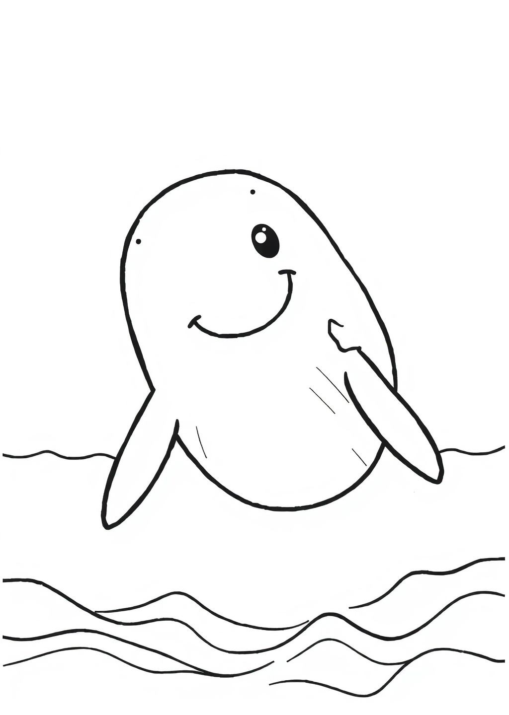 Ausmalbild: Wal
