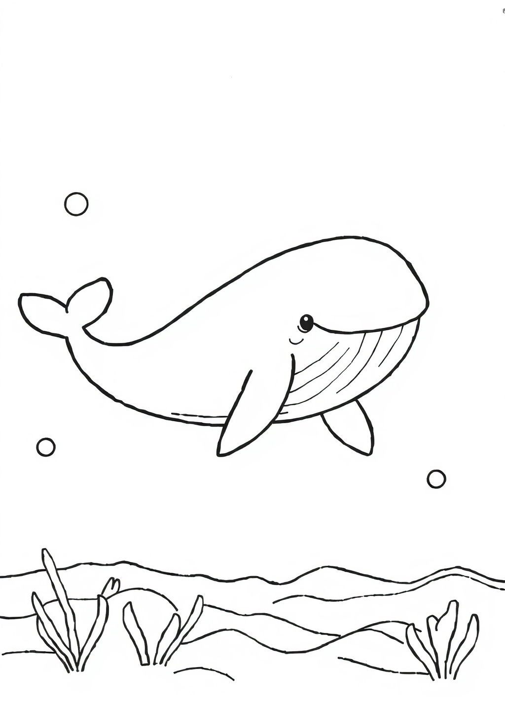 Ausmalbild: Wal