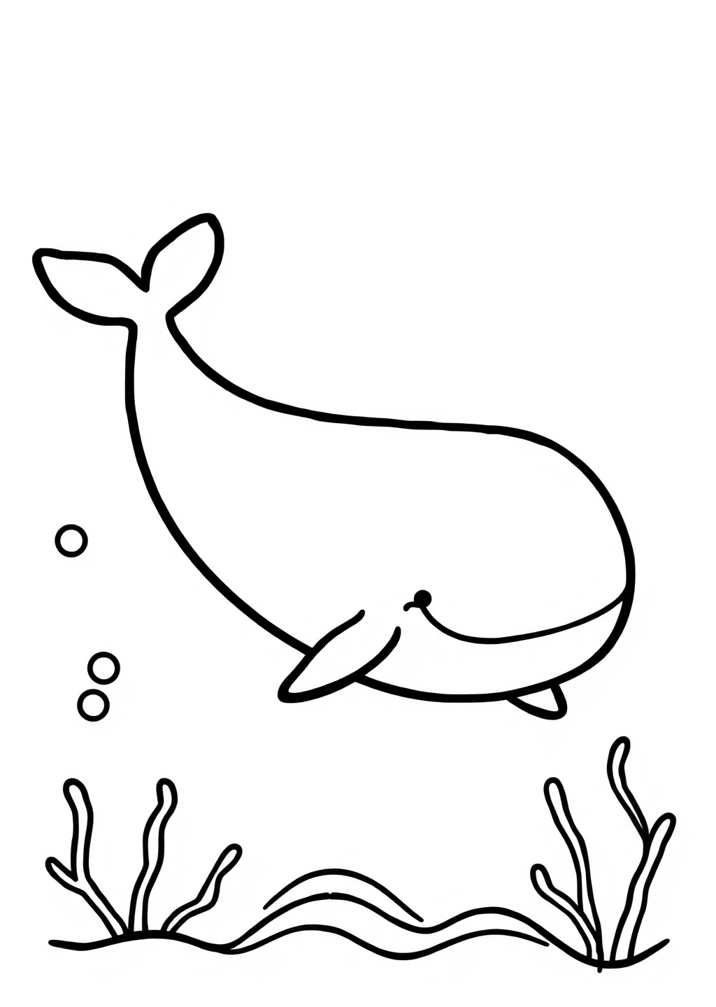 Ausmalbild: Wal