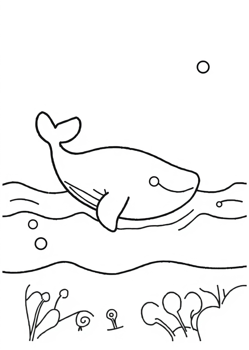 Ausmalbild: Wal