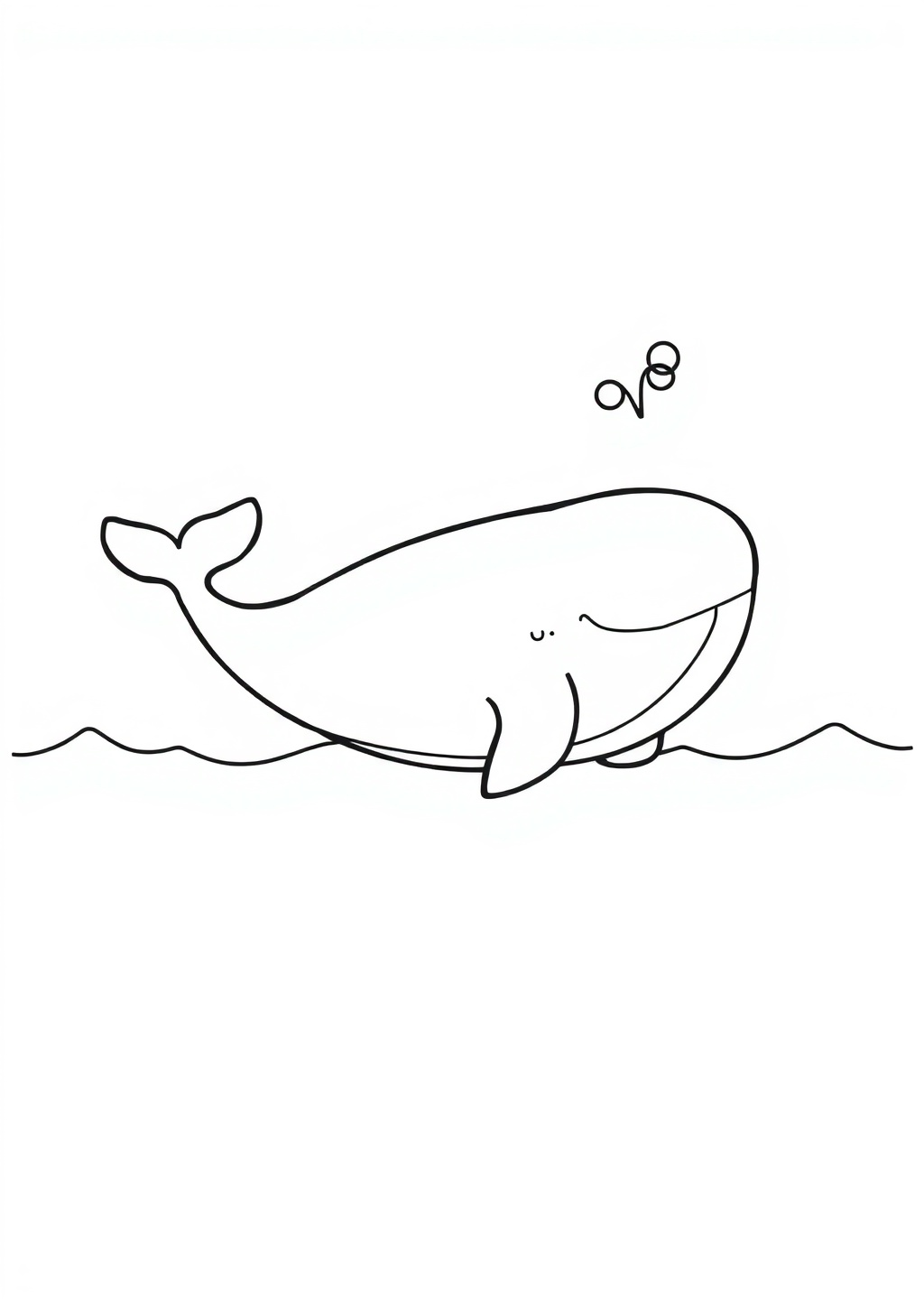 Ausmalbild: Wal