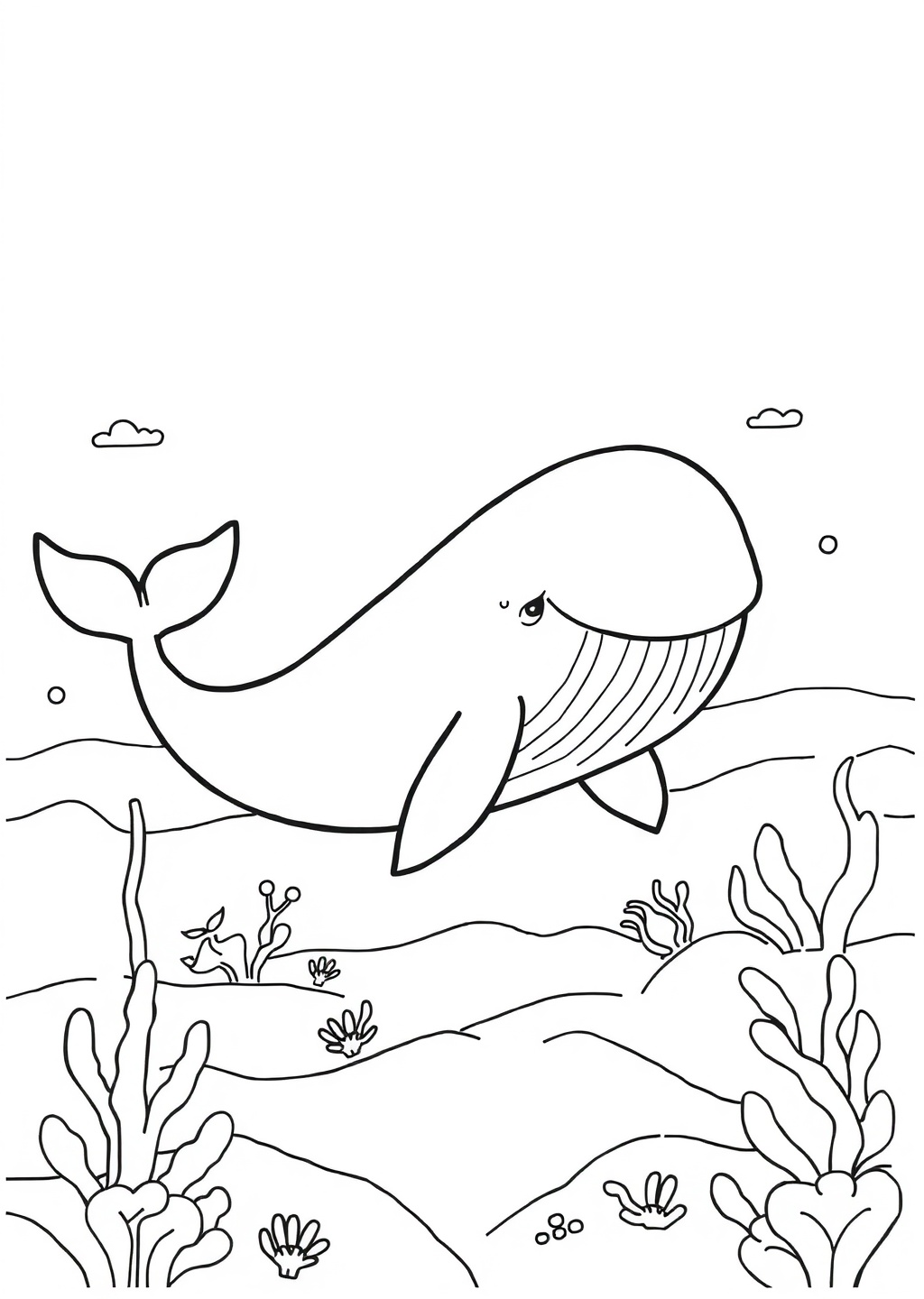 Ausmalbild: Wal