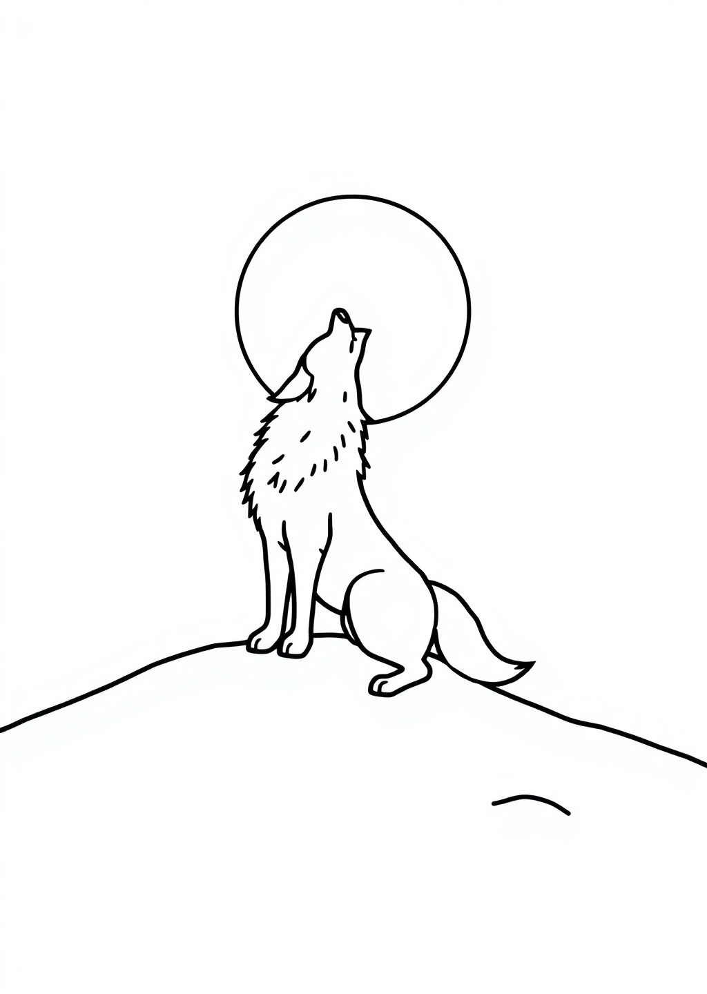 Ausmalbild: Wolf