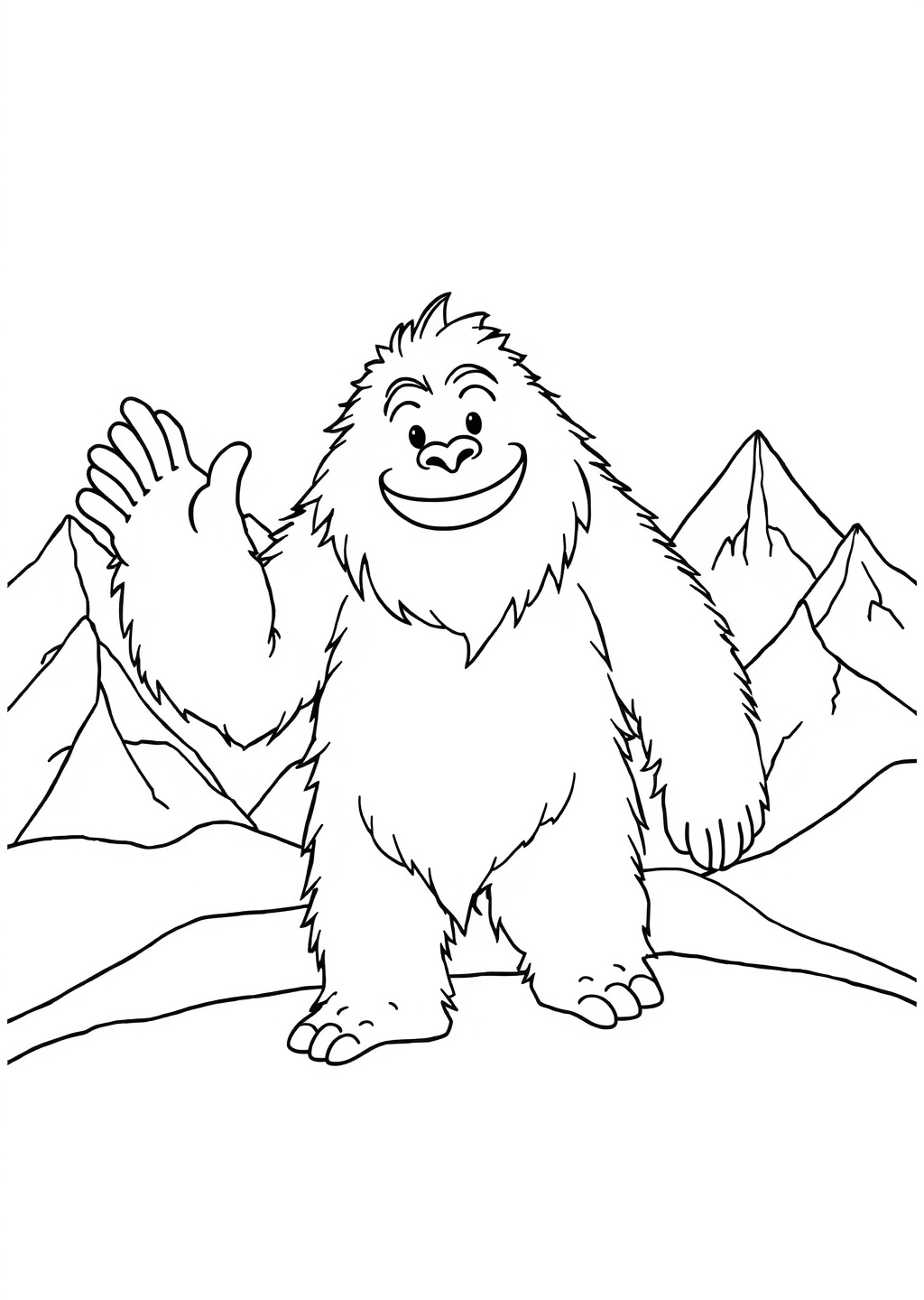 Ausmalbild: Yeti