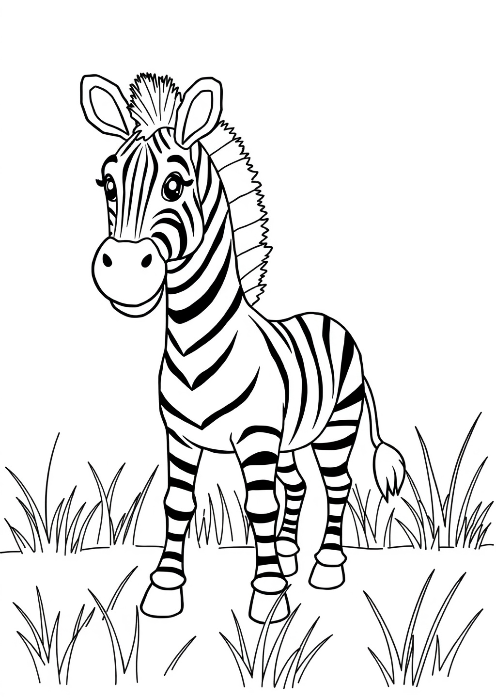 Ausmalbild: Zebra
