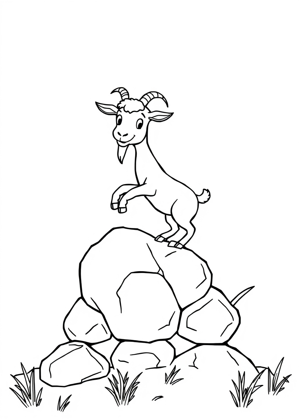 Ausmalbild: Ziege