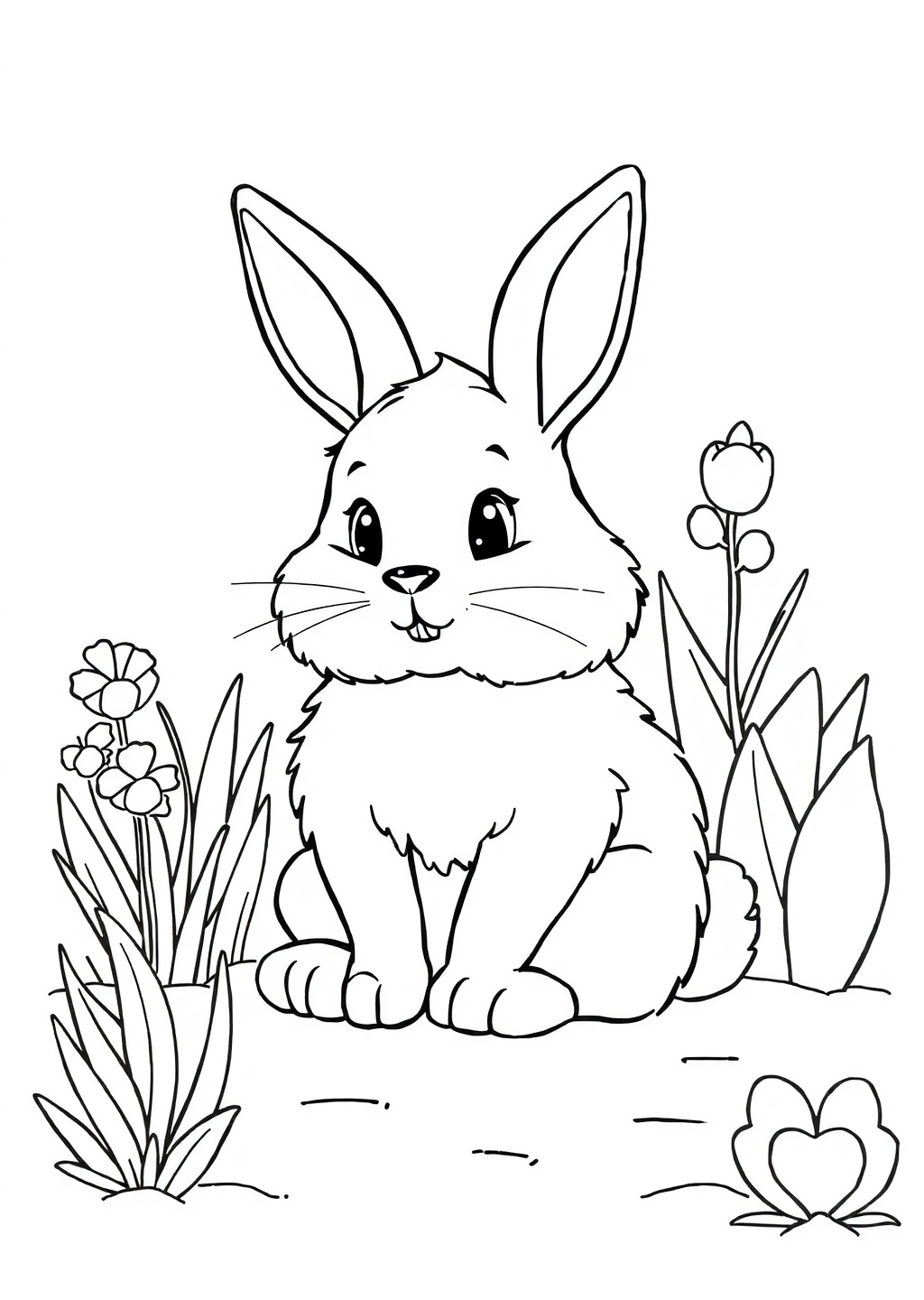Ausmalbild: Kaninchen