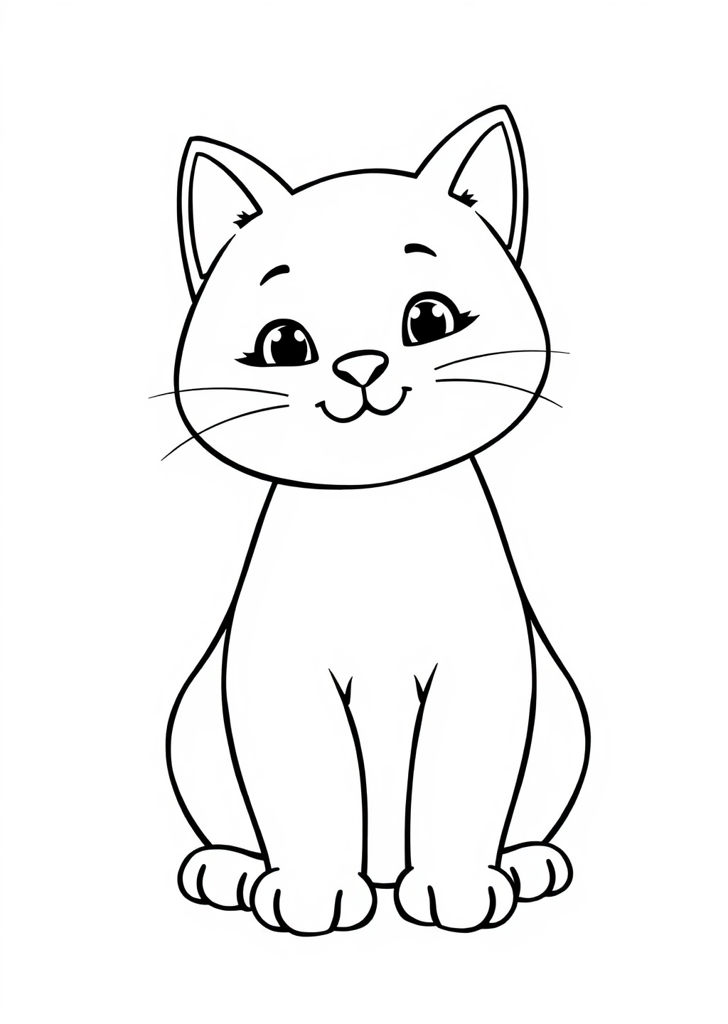 Ausmalbild: Katze