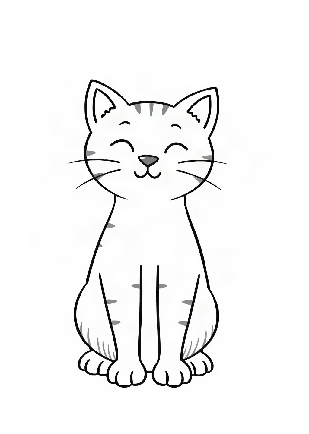 Ausmalbild: Katze